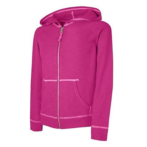 Hanes Hanes Girls Slub Jersey Full Zip Hoodie Sizes 4 16 Walmart