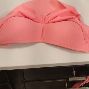 Arizona Jean Company Swim Arizona Jean Co Strapless Coral Bikini Swim Top With A Tie Back M