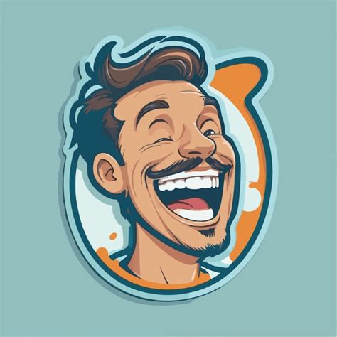 Hombre Feliz Vector De Dibujos Animados Vector Premium