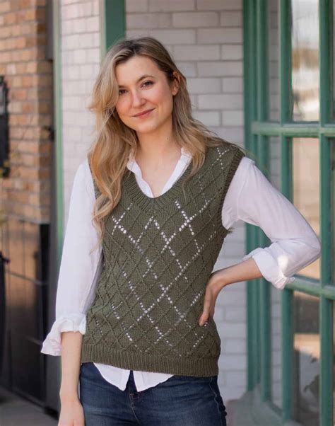 Argyle Sweater Vest Knitting Pattern Originally Lovely