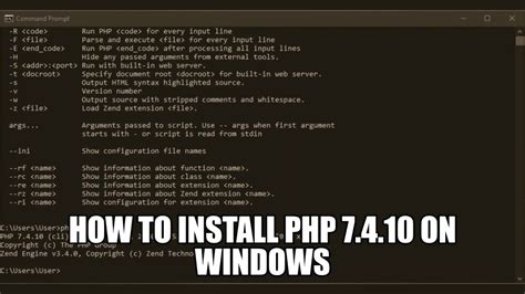 How To Install Php On Windows Read Description Youtube