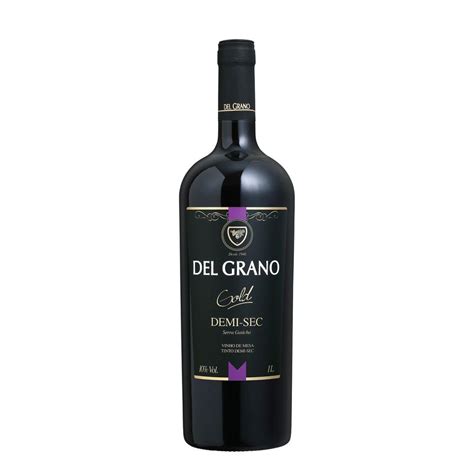 Vinho Del Grano Tinto De Mesa Demi Sec Gold 1 0L Caixa 6 Unidades