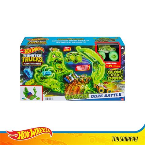 Jual Hot Wheels Monster Truck Arena Smashers Gunkster Ooze Battle Glow Dark Di Seller Velvet