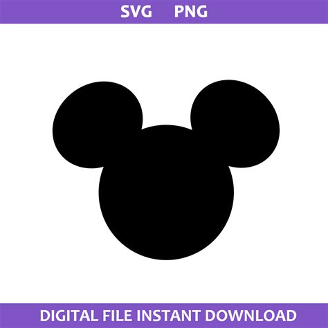 Mickey Head Svg Mickey Mouse Svg Disney Svg Png Digital F Inspire