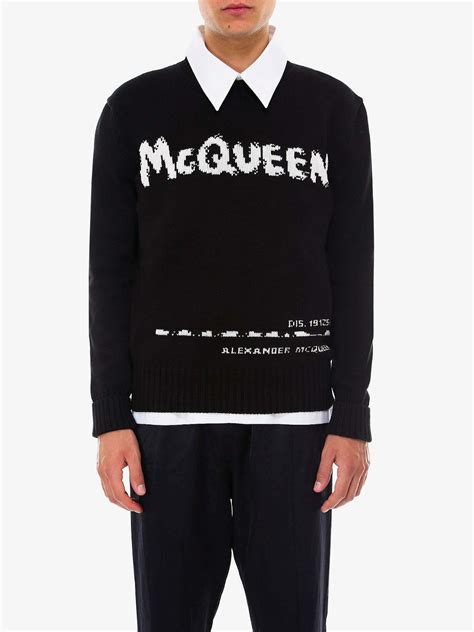 Alexander Mcqueen Sweater Black Mens Alexander McQueen