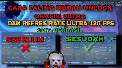 Cara Paling Mudah Membuka Refresh Rate Ultra Grafik Ultra UNLOCK 120