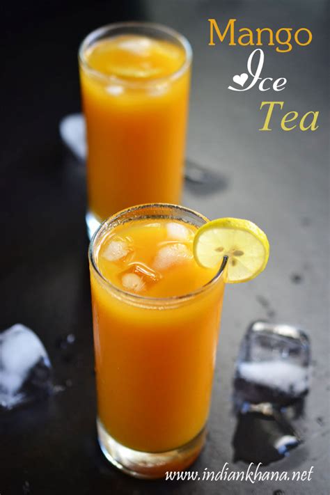 Mango Iced Tea Recipe How To Make Mango Iced Tea Indian Khana