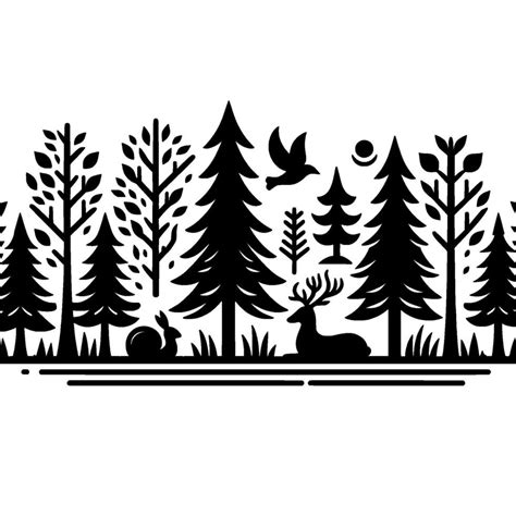 Woodland Scene Svgs For Free Download