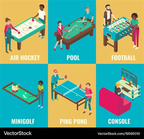 Isometric games set Royalty Free Vector Image - VectorStock