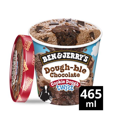 Ben And Jerrys Double Chocolate Cookie Dough Twist Ice Cream Dessert 465