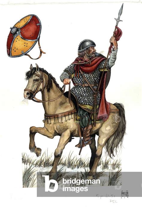 Image Of Middle Ages Soldier Of The Carolingian Heavy Cavalry 8th