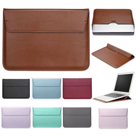 Capa De Couro PU Flexível Envelope Para MacBook Pro 13 Polegadas