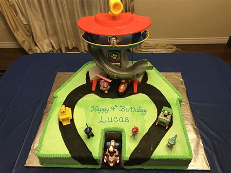 DIY Paw Patrol Lookout Tower Cake - 4th Birthday | Birthday cake kids ...