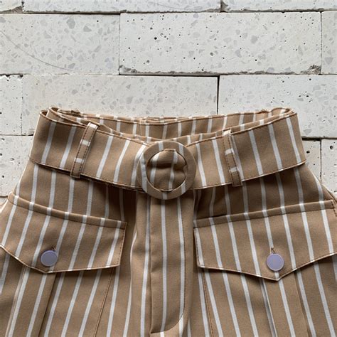 CONJUNTO COTTON LISTRADO PEÇAS NUDE Dondoca Moda Feminina