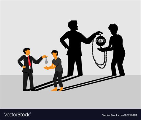 Debt Labor Bonded Labor Modern Slavery Cover Vector Image