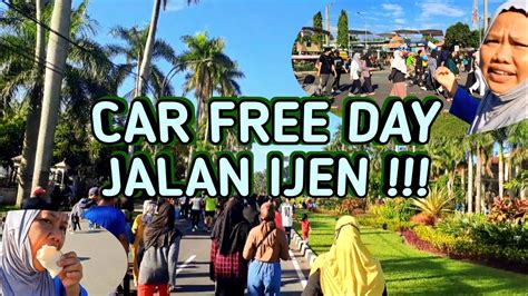 SUASANA CAR FREE DAY KOTA MALANG DI JALAN IJEN BANYAK KULINER YANG ENAK