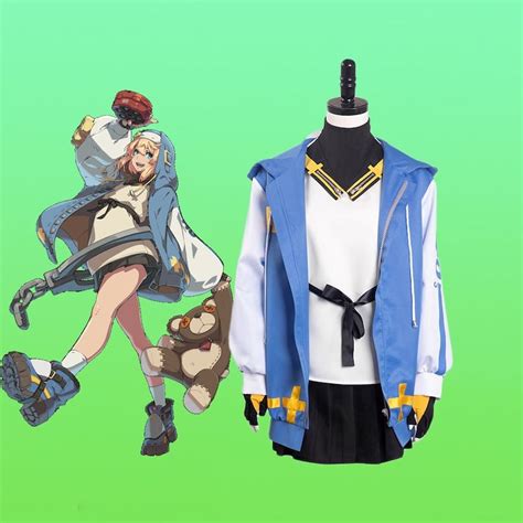 Bridget Costume Gear Strive Hoodie Guilty Cos Outfits For Girls Hallo