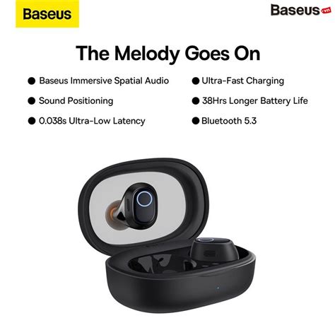 Tai Nghe Kh Ng D Y Baseus Bowie Wm True Wireless Earphones