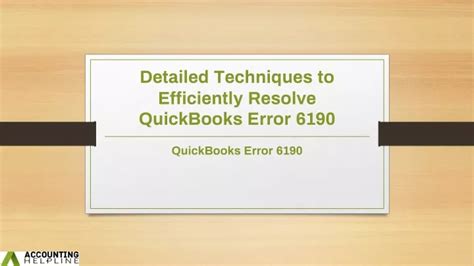 Ppt How To Overcome Quickbooks Error In No Time Powerpoint