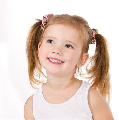 La Petite Fille Se Trouve Sur Le Plancher Photo Stock Image Du