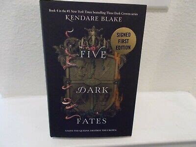 Kendare Blake Autographed Five Dark Fates Hardcover Signed First