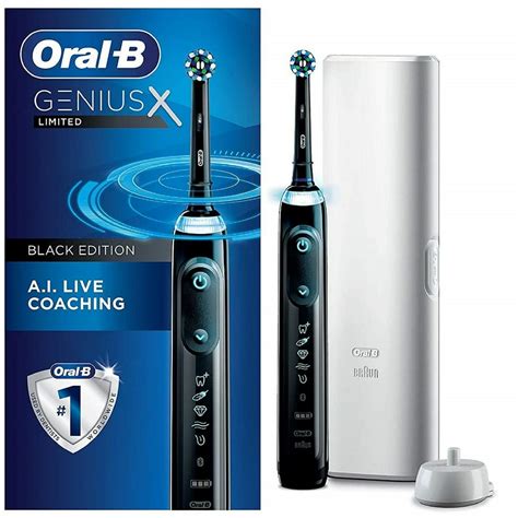 Oral-B Genius X Limited, Rechargeable Electric Toothbrush - Black ...