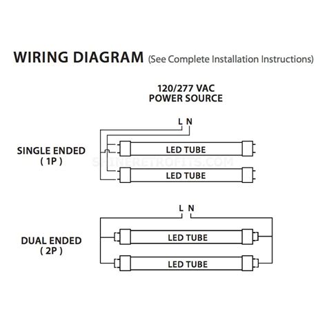 Double Ended T8 Led Tube Wiring Diagram