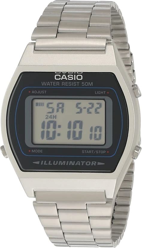 Casio Orologio Digitale Quarzo Unisex Adulto Con Cinturino In Acciaio