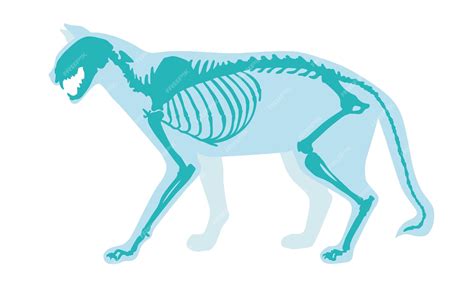 premium vector cat skeletal system anatomy   cat