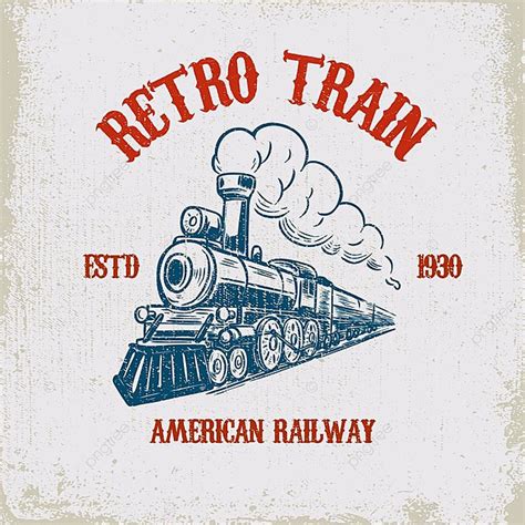 Retro Train Old Vintage Illustration Poster Template Download on Pngtree