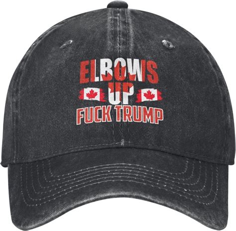 Canada Not For Sale Elbows Up Hat Fuck Trump Hat Never 51st State Cap For Men Women Black P2