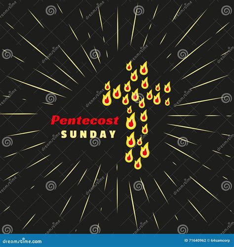 Church Symbol.Pentecost Sunday. Holy Spirit. Stock Illustration ...