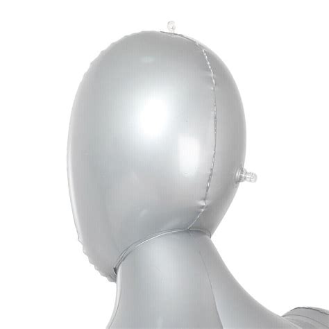 Portable Full Body Inflatable Mannequin Torso Affordable Silver Display