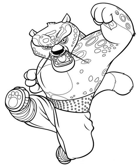 Tai Lung From Kung Fu Panda Coloring Page Kids Play Color