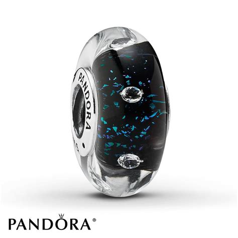 Jared - PANDORA Glass Charm Midnight Effervescence Sterling Silver ...