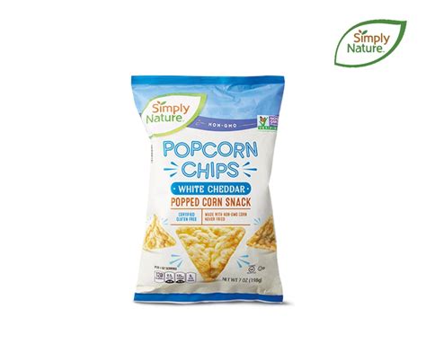 Simply Nature Kettle Or White Cheddar Popcorn Chips Aldi Us