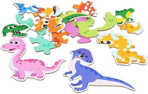 Cutie Cu Set De Puzzle Uri Cu Dinozauri Pentru Copii Xlkj Lemn Metal