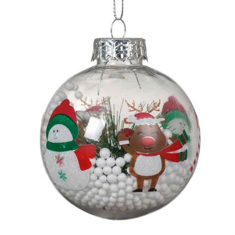 Decoris Shatterproof Bauble With Festive Friends