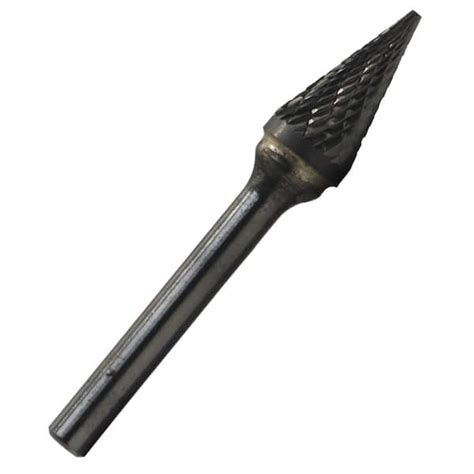 Drill America 1 4 In X 1 2 In Cone Pointed End Solid Carbide Burr