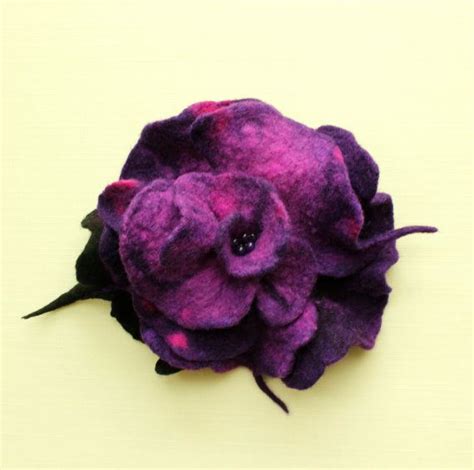 Purple Hat Felt Cloche Felted Hat Felted Cloche Purple Etsy Purple