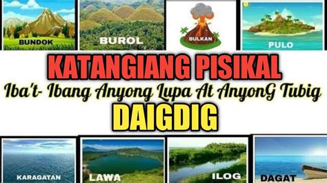 Mga Anyong Lupa At Anyong Tubig Sa Daigdig Youtube