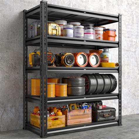 Amazon REIBII 5 Tier Garage Shelving 72 H X 40 W X 18 D Heavy