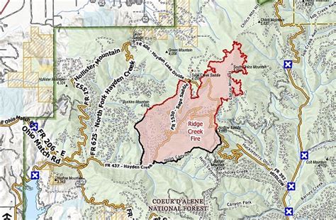 Ridge Creek Fire Evacuation Map Shawn Dolorita