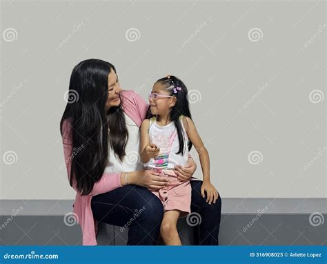 Divorced Single Mom With Her Year Old Brunette Latina Daughter