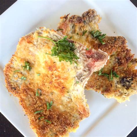 Parmesan Crusted Pork Chops with Apple Pear Cranberry Risotto