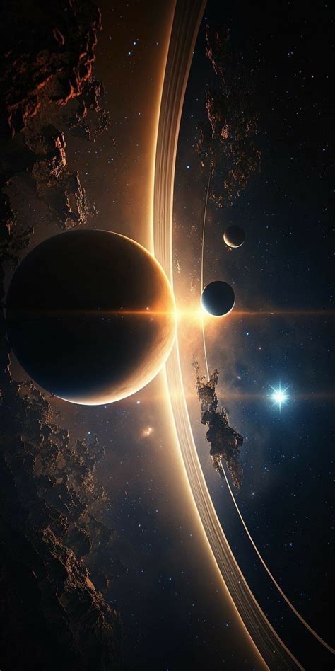 An Artist S Rendering Of Two Planets In Space