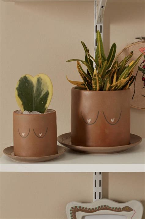 Topless Planter Boob Decor Nude Decor Ceramic Pot For Houseplants Fits Up To 4 Plants