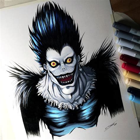 ryuk  death note drawing  lethalchris  deviantart