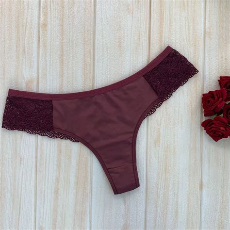 Calcinha Tanga Plus Size Feminina Fio Dental Lingerie Renda Moda Intima La O Dia Dia