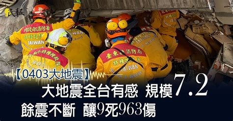 民報 Taiwan People News 《0403大地震》大地震全台有感 規模72 餘震不斷 釀9死1058傷663人受困